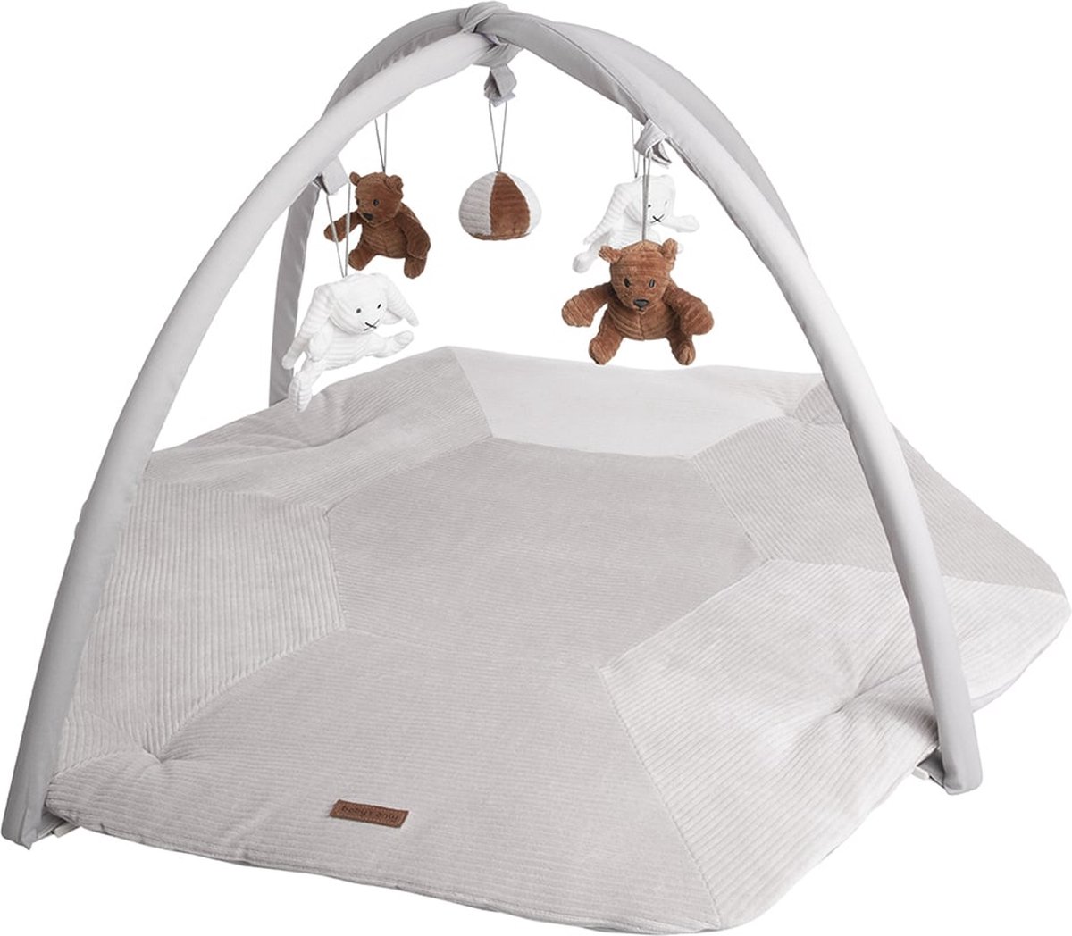 Babys Only Speelkleed Sense - caramel/kiezelgrijs/wit - 94x83 cm